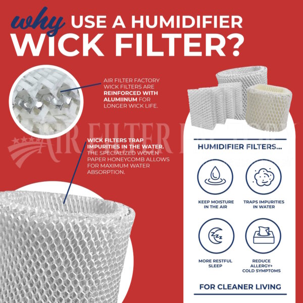 (16-Pack) Compatible For Sears Kenmore 14911, 32-14911, ES12, HDC12 Humidifier Wick Filters